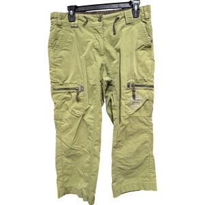 G.I.G.A. DX by killtec Pants Womens Size 10 Green Cargo Zip Pockets Cropped